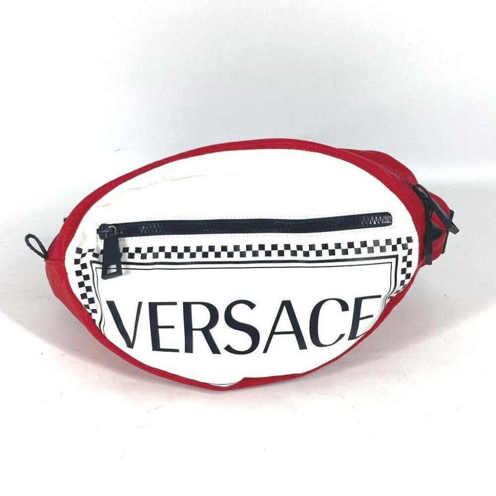 VERSACE Cross Shoulder Bag Waist Pouch, Belt Bag logo Tricolor color body bag